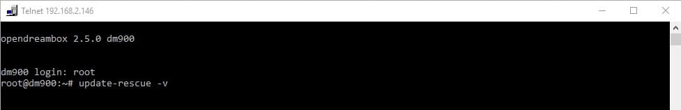 Update Rescue Loader via Telnet on Dreambox DM900/DM920